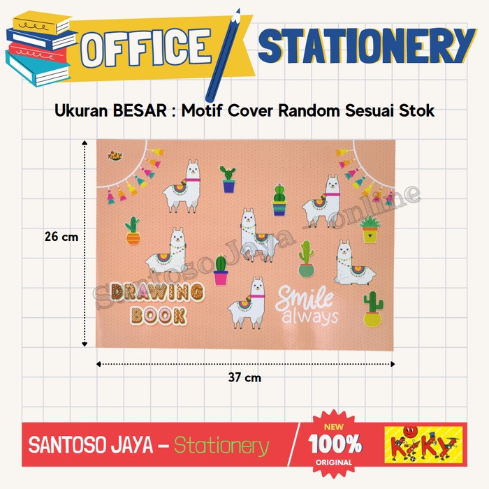 

Buku Gambar Besar KIKY - Drawing Book Big 10 Lembar 26x37 cm