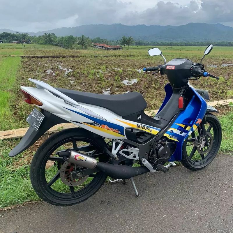 Knalpot Creampie Original Jogja Satria Hiu 2tak SR02 Doff Racing Jogja