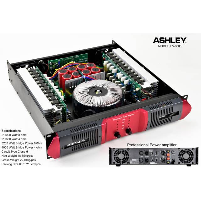 POWER AMPLIFIER ASHLEY EV-3000