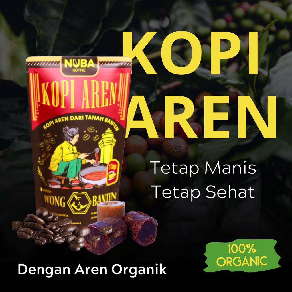 

Kopi Aren. Kopi dengan Gula Aren Organik. Untuk 7 kali seduhan. 140gr