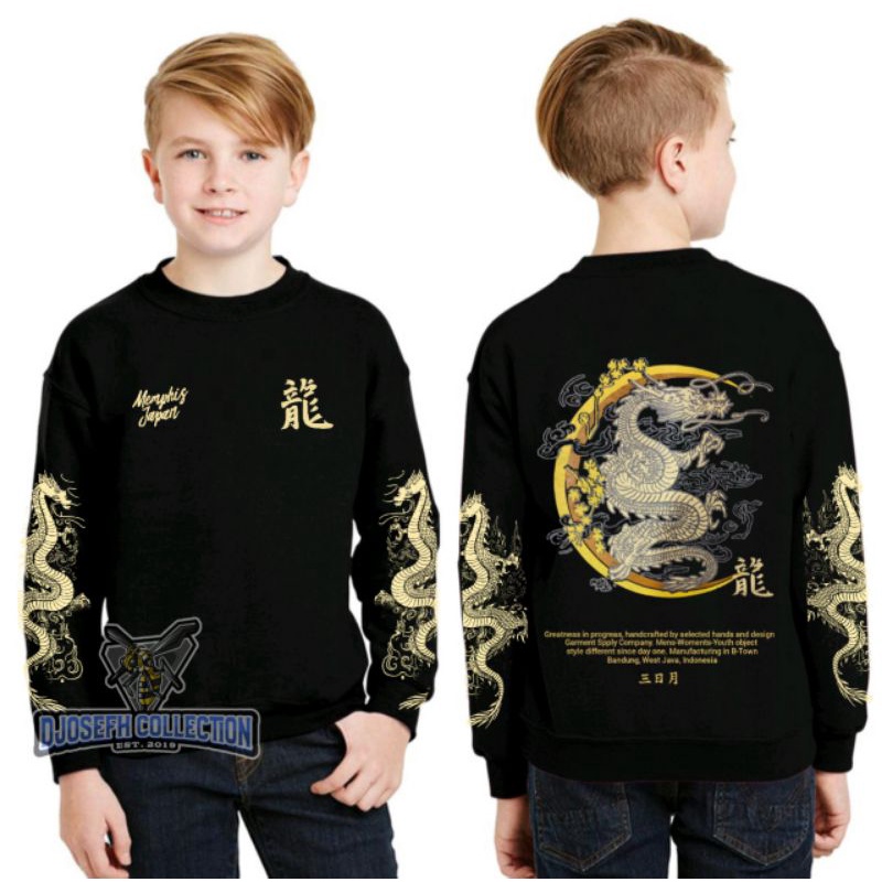 SWEATER ANAK USIA 8-10 TAHUN SWEATWR CREWNECK ANAK SWEATER OBLONG ANAK SWEATER NAGA ANAK