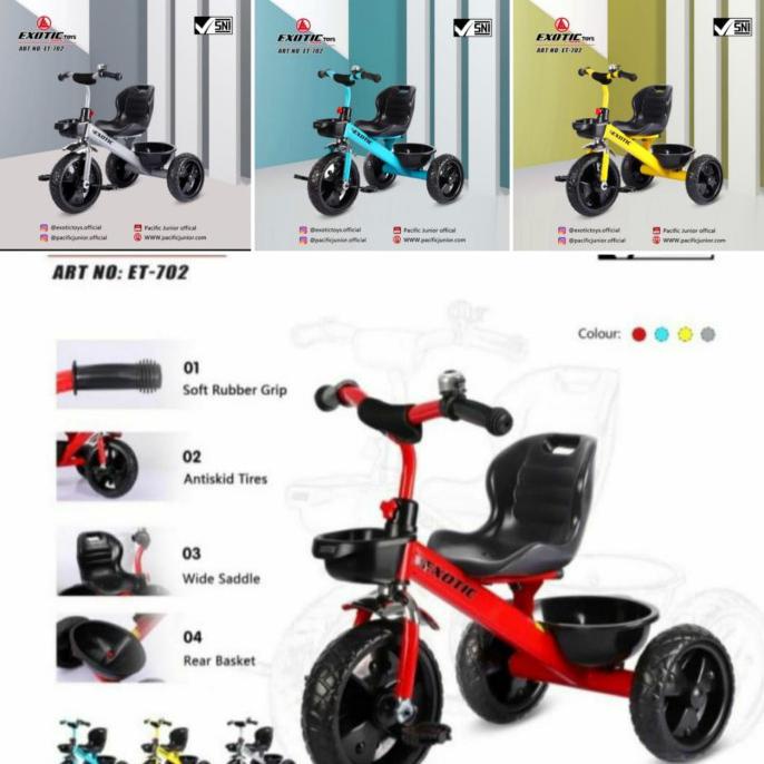 EXOTIC ET-702 TRICYCLE Stroller Micro Trike Sepeda Murah Sepeda Anak Bayi Sepeda Roda 3 Tiga Origina
