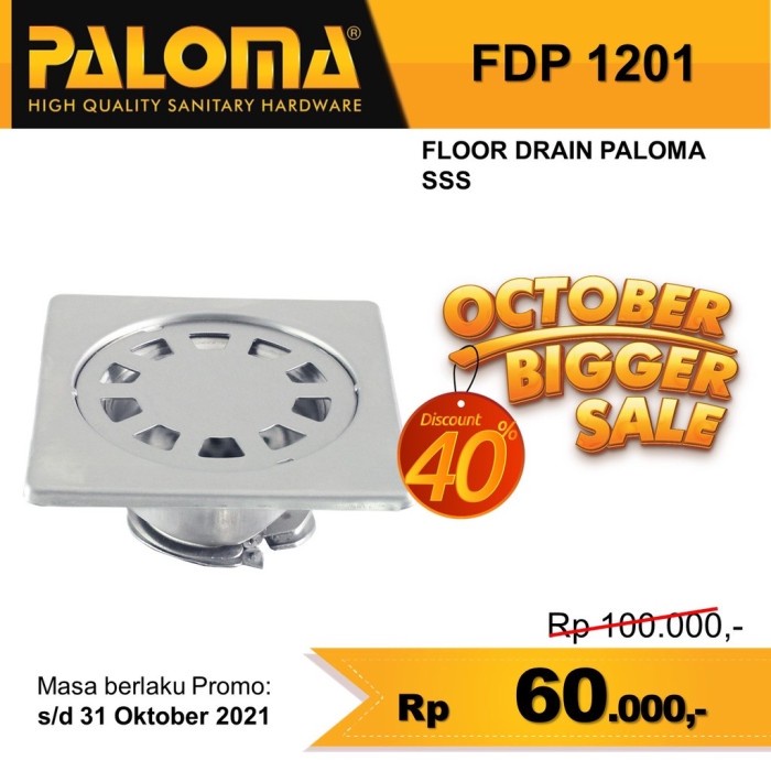 Brezio Lubang Saluran Air Kamar Mandi Floor Drain FDP 1201