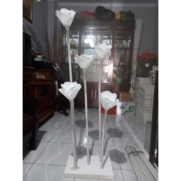 STANDING LAMPU DEKORASI PIPA CONDUIT 5 TANGKAI
