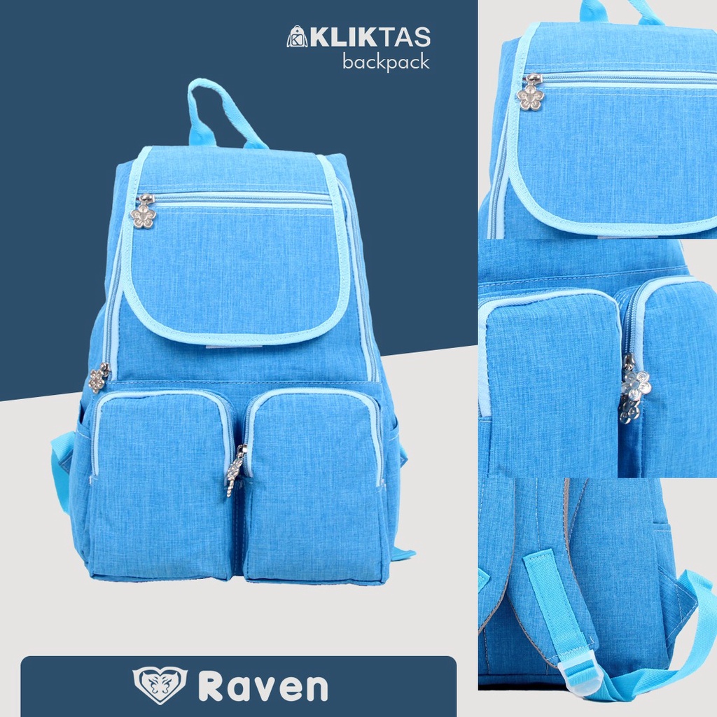 [KLIKTAS] Tas ransel wanita RAVEN Alamanda 710108 - backpack multifungsi tas punggung modern