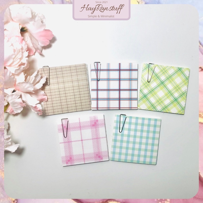 

25pcs Small Grid Plaid Pattern Deco Paper / Kertas Dekorasi Motif Pola Tartan Aesthetic Journal