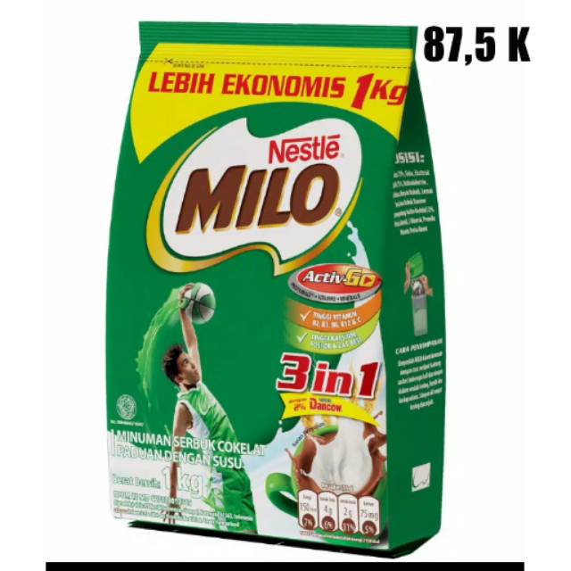 

Milo 3 in 1 dan Activ Go 1000 gram