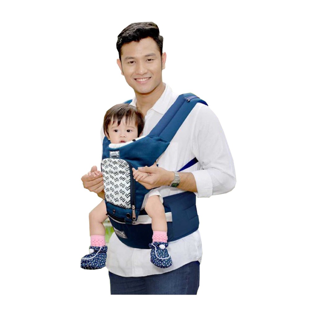 Gendongan Hipseat Bayi / Gendongan Depan / Gendongan Duduk Snobby 6 PSS+APL Matrix Navy TPG2147