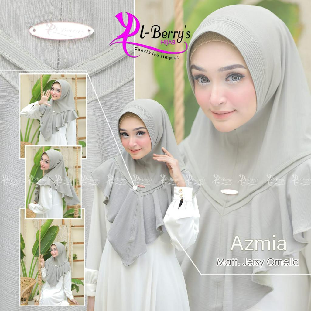 HIJAB INSTAN PET REMPEL DEPAN LANCIP MATT JERSEY ORNELA BY EL BERRY'S - AZMIA