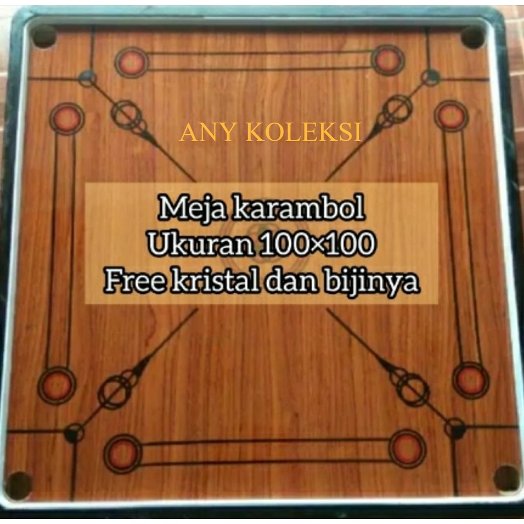 Meja Karambol (Papan Karambol) Besar 100×100 komplit