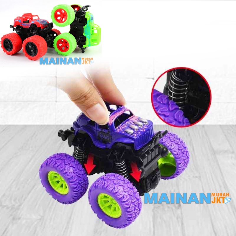 MAINANKEI MAINAN ANAK MURAH MOBIL JEEP STUNT MINI OFFROAD VEHICLE WJ1317 PULLBACK MONSTER TRUCK