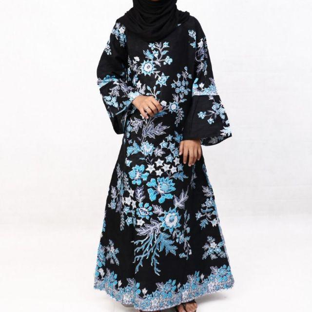 Bebas Pilih Batik Couple keluarga sania ruffle ori ndoro jowi dnt motif TENUN-Gamis anak 5-7th