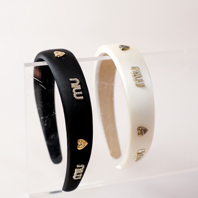 Poppypetals Miu Miu Sateen Headband - Bandana Pesta Daily Wedding Headband Bando Wanita Premium Band