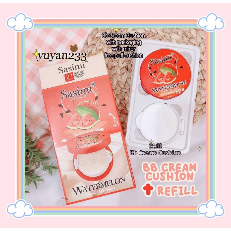 PROMO!!!BB CREAM CUSHION+REFIL WATERMELON SASIMI S878