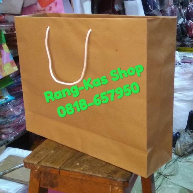 

Paper bag P©L©§ XL Landscape Coklat kraft samson