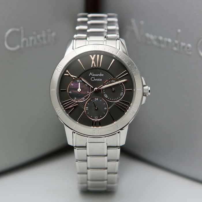 JAM TANGAN WANITA ALEXANDRE CHRISTIE AC 2650 SILVER BLACK ORIGINAL GARANSI RESMI 1 TAHUN