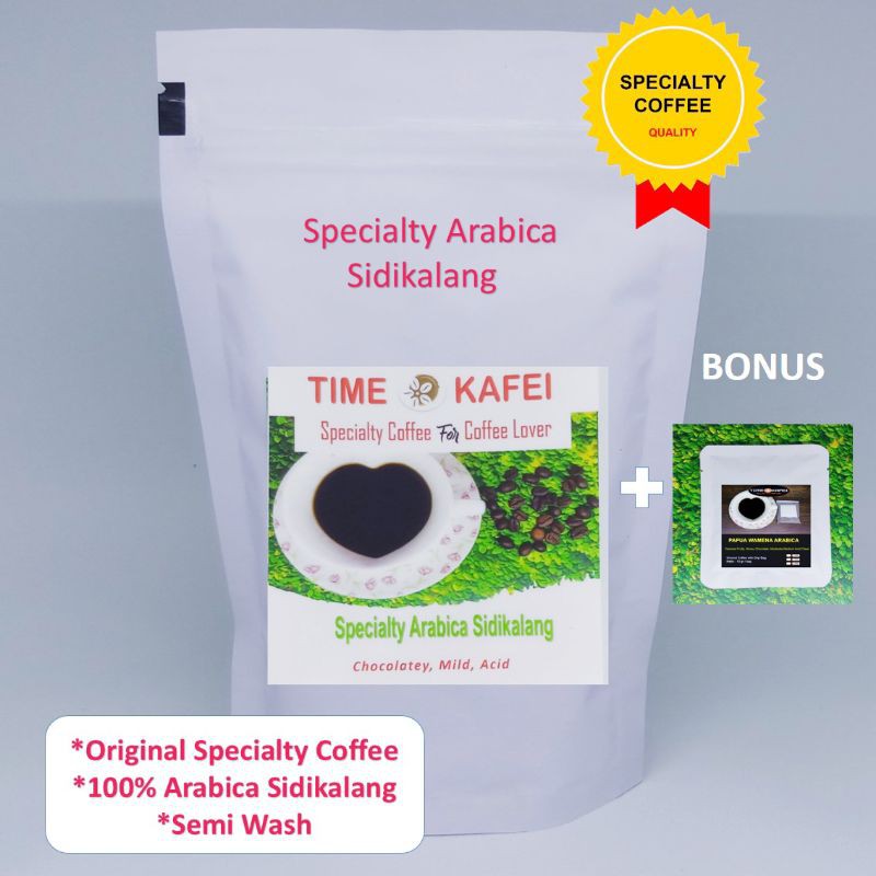 

KOPI SIDIKALANG ARABIKA PREMIUM SPECIALTY GRADE 1 SEMI WASH 50g BIJI/BUBUK +BONUS KOPI SPECIALTY 10g