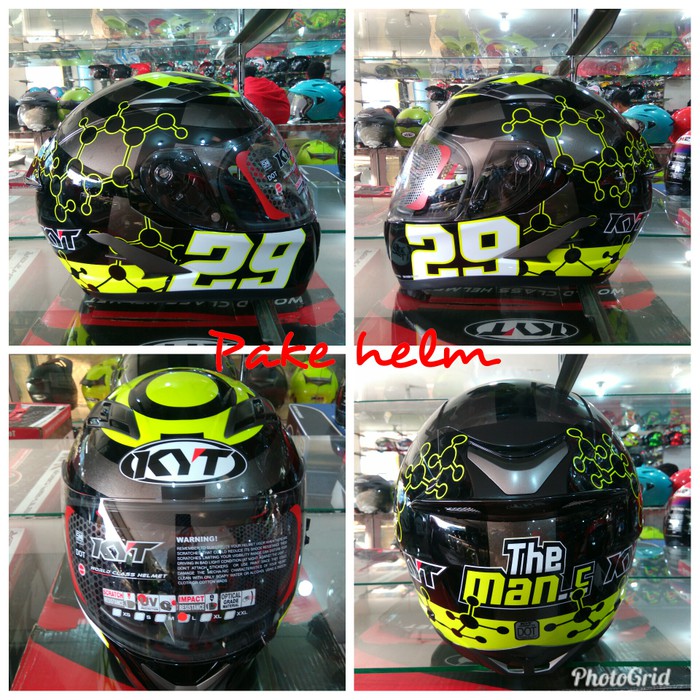 BEST QUALITY HELM KYT VENDETTA IANNONE BLACK GUN METAL FULL FACE