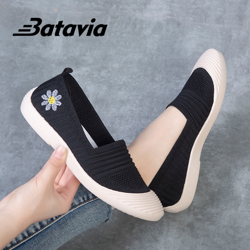 (COD)Batavia Shoes sepatu sepatu wanita sepatu flat rajut Sepatu slip-on slip-on kasual sepatu perempuan A163 A162 A165