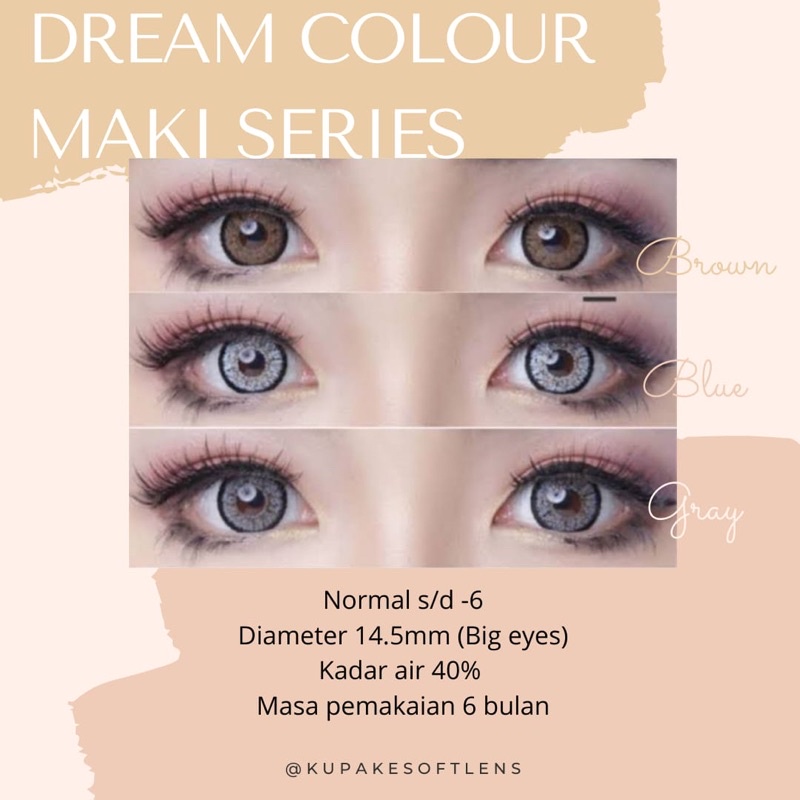 KUPAKESOFTLENS Maki Glamour Softlens By DreamColor