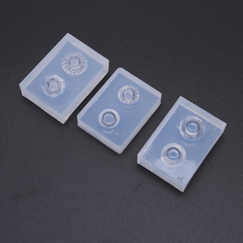 Siy 5pcs / Set Cetakan Resin Epoxy Bentuk Kubus Dengan Lubang Untuk Membuat Perhiasan Handmade Diy