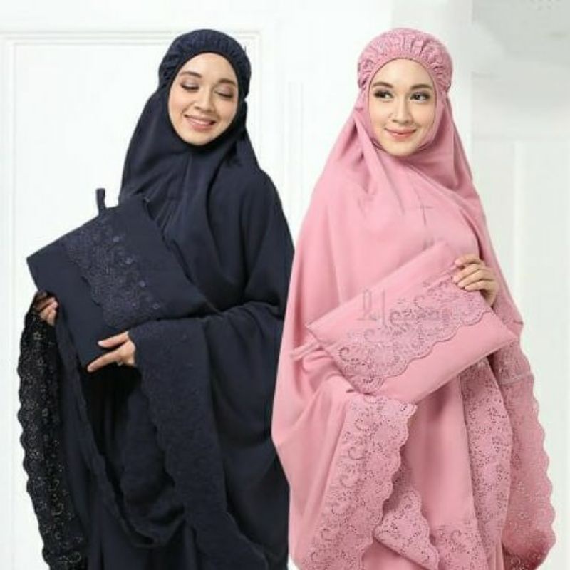 Mukena katun Premium Import Khadijah Pastel Grosir Khodijah Pasteleena Tas dewasa