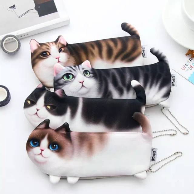 

Tempat Pensil Alat Tulis Dompet Stationery Motif Kucing Korea Style