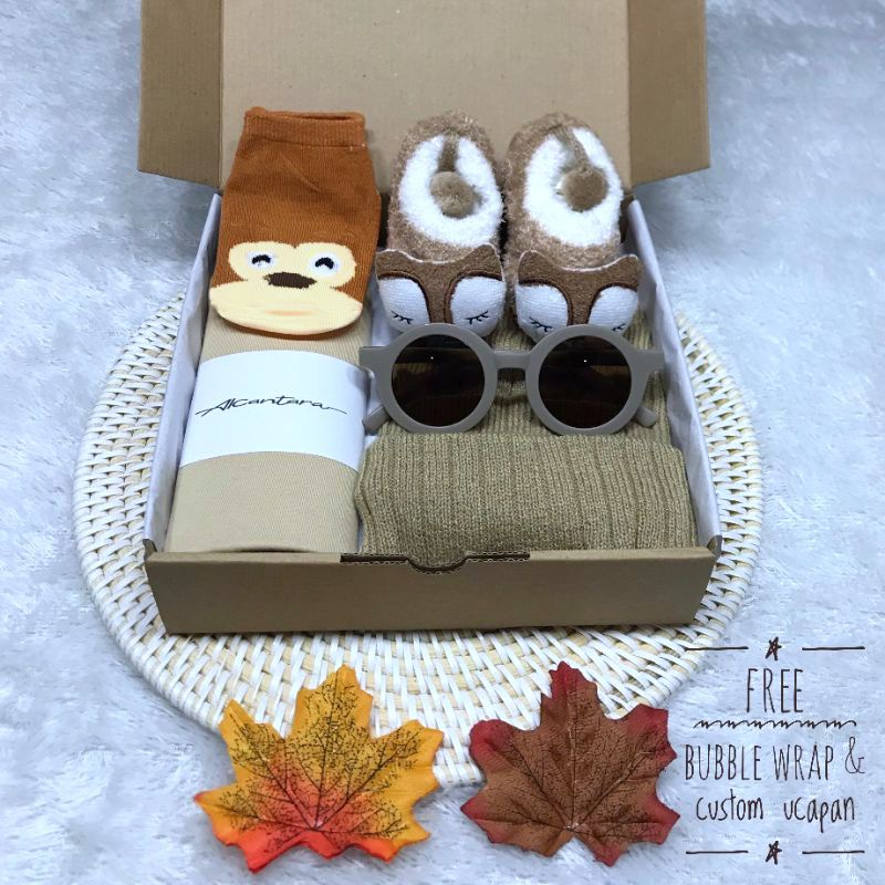 Hampers Baby Bayi Jumper Topi Kacamata Bayi Newborn Baby Gift Set Unisex Kado Lahiran Bayi Termurah