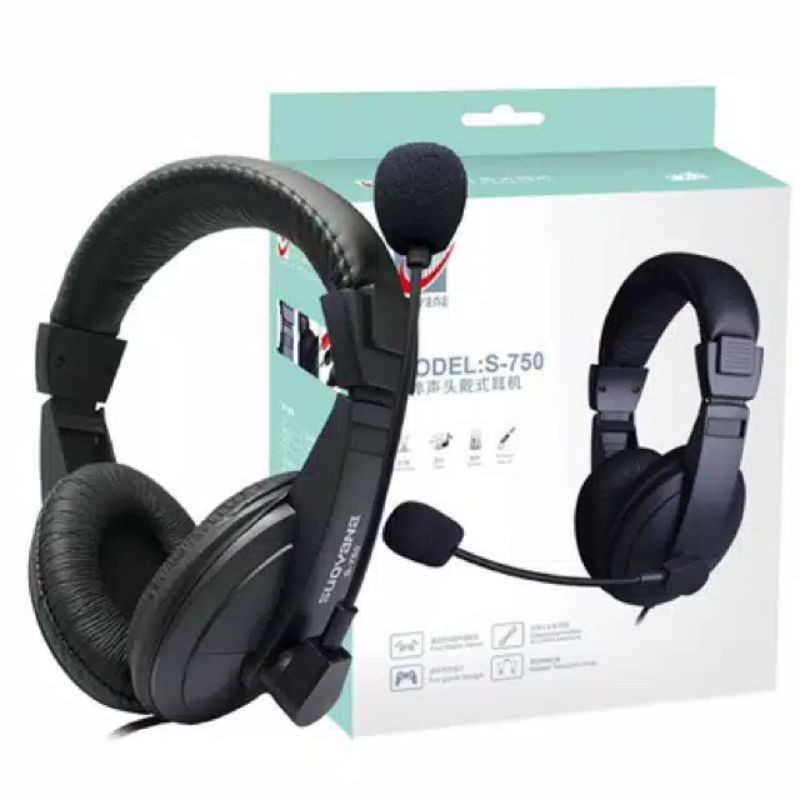 HEADSET BANDO GAMING S750 PUBG PLUS MIC  BISA BUAT TELPON