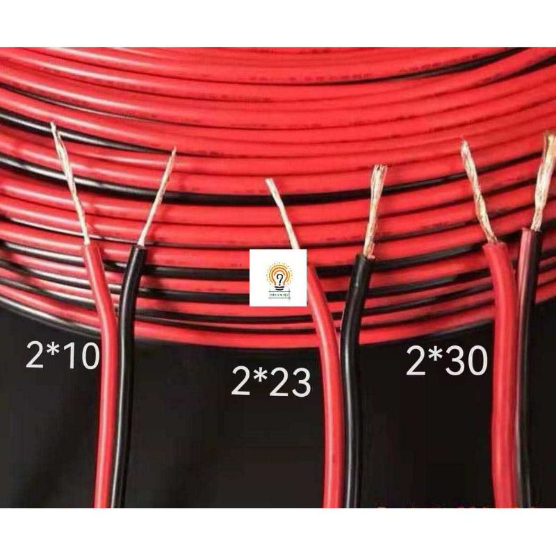 KABEL SERABUT MERAH HITAM ISI 2/ (2X10MM)(2X23MM)(2X30MM)KABEL AUDIO DC