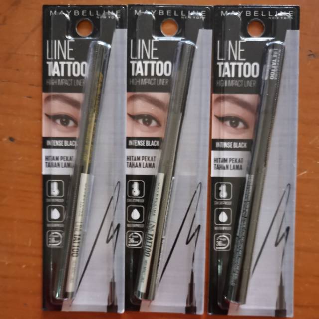 Maybelline Line Tattoo High Impact -    BLACK (Kemasan Baru Pakai Dus )