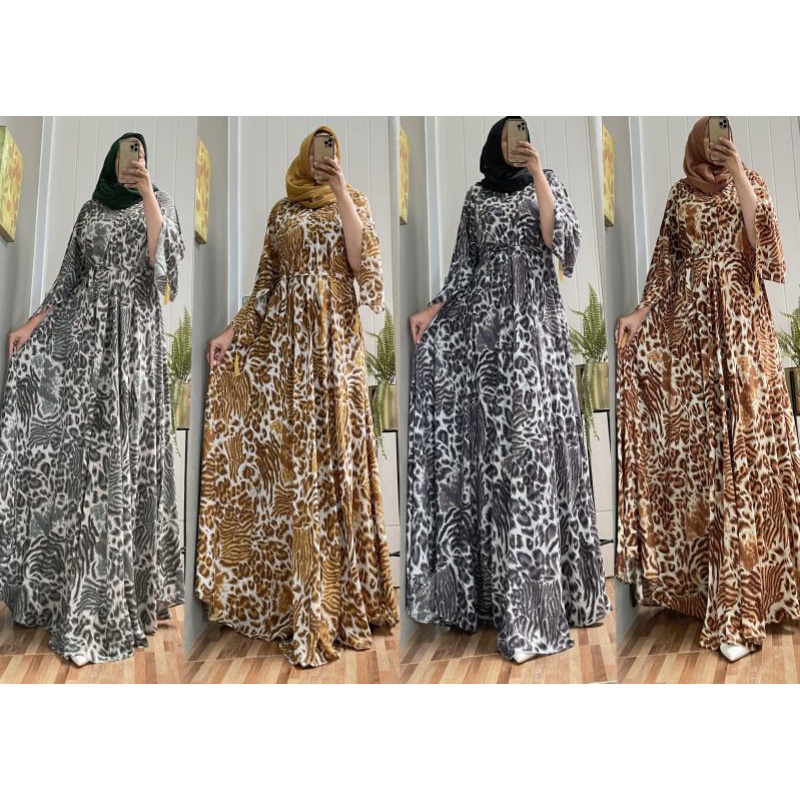 GAMIS LUNA MAYA DRESS LEOPARD