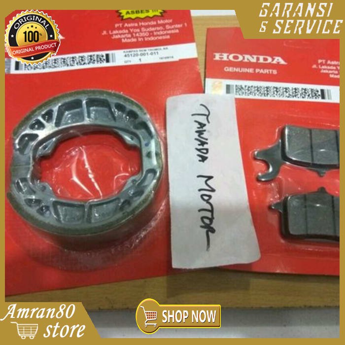 KANVAS REM SET DEPAN DAN BELAKANG HONDA BLADE OLD-BLADE NEW-REVO ABSOLUT
