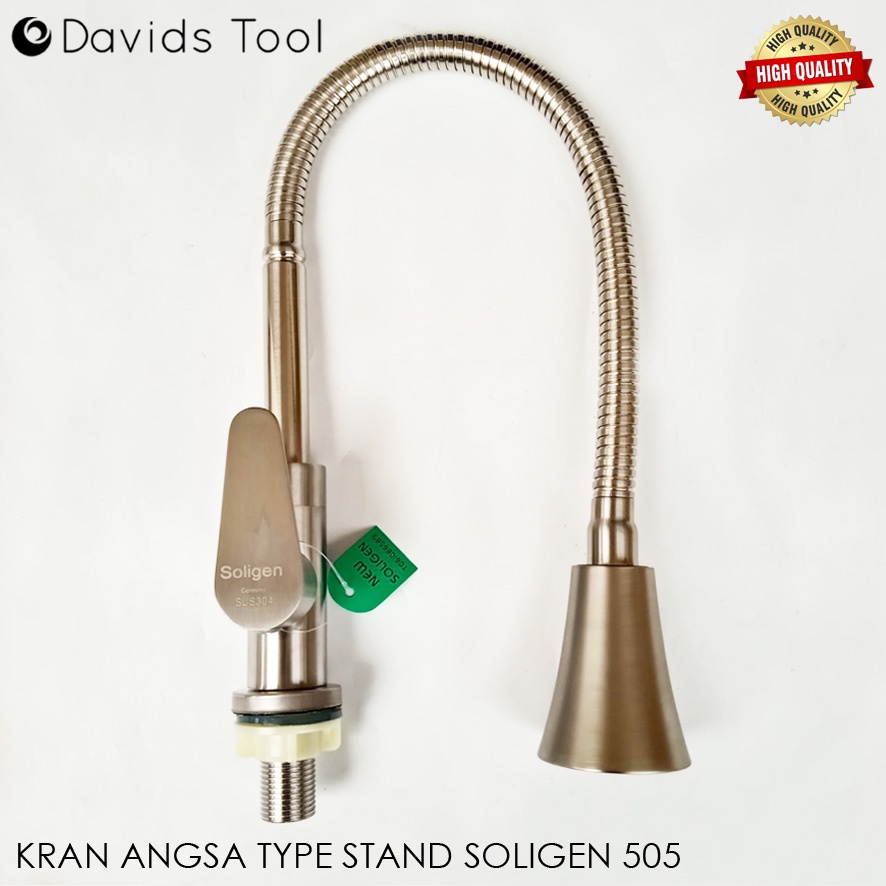 Soligen Kran Angsa Fleksibel Keran Air Cuci Piring Dapur Wastafel Stainless 505