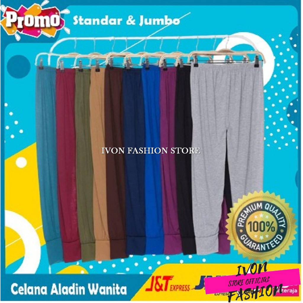 Celana Aladin Panjang Jumbo - Celana Panjang Big Size Celana Dalaman Gamis Busana Muslim Muslimah Harga Murah Bisa COD