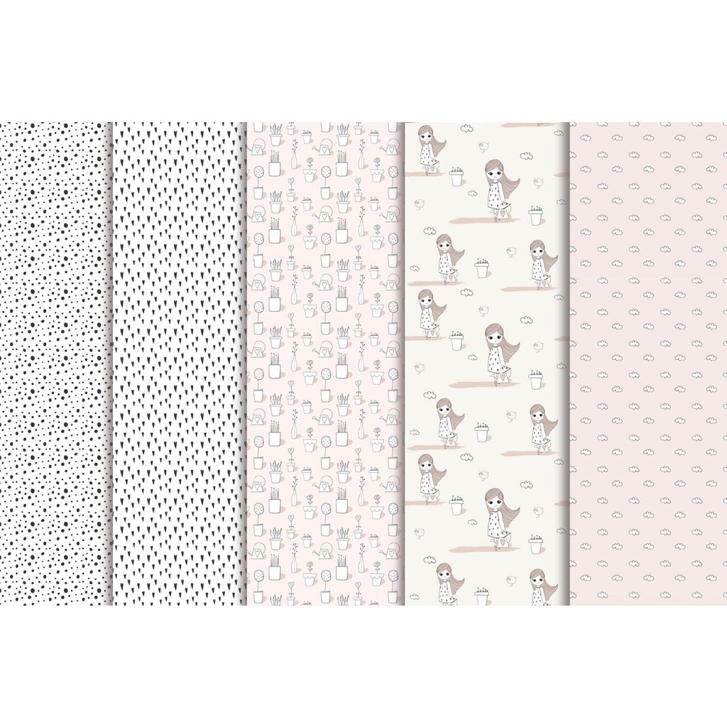 Cute Vector Pots And Patterns