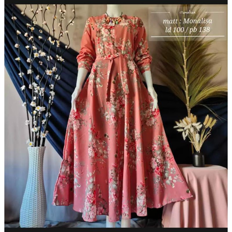 Gamis monalisa klok sakura maxy