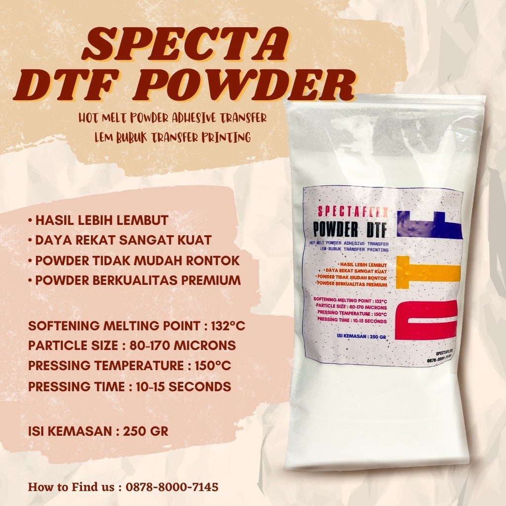 PAKET DTF TERMURAH SPECTAFLEX PET FILM DTF POWDER DTF TINTA DTF SABLON DTF