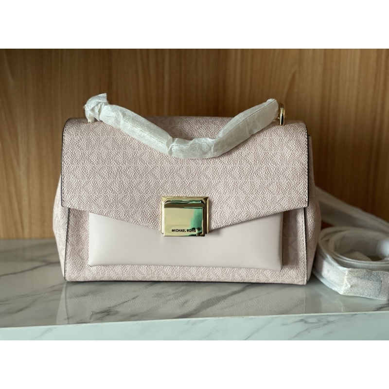 MK lita rcn green multi md shoulder/pink blush