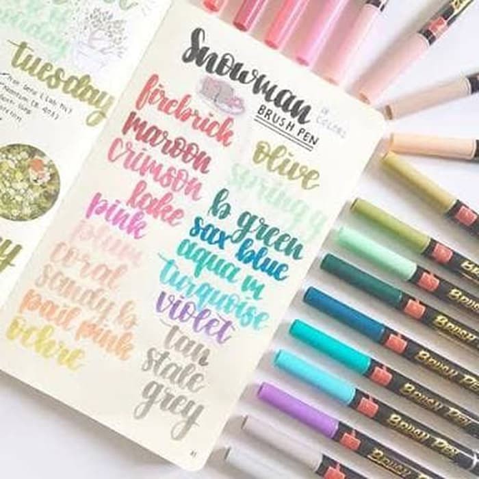 

SNOWMAN BRUSHPEN BRUSH PEN SPIDOL KUAS BULU WARNA