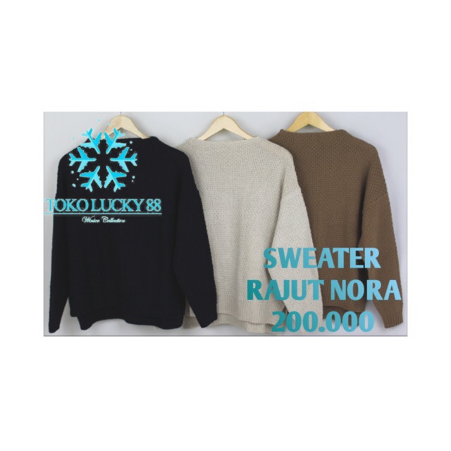 IMPORT Sweater Rajut Wool Musim Dingin Infinity Baju Winter Nora