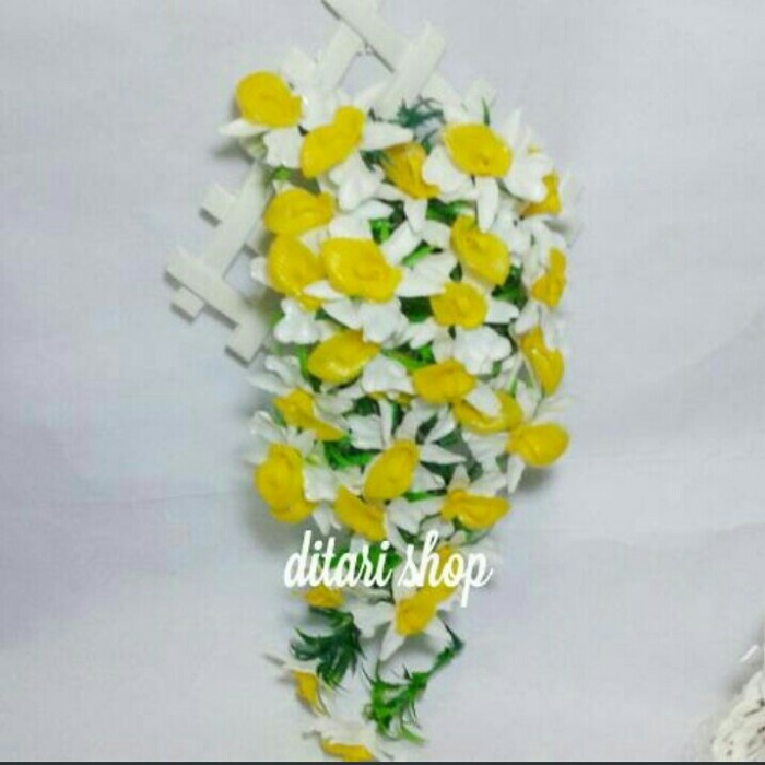 RUMAH TANGGA DEKORASI DAUN JUNTAI ANGGREK DAUN RAMBAT PALSU