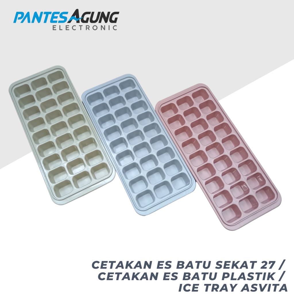 CETAKAN ES BATU SEKAT 27 / cetakan es segi / cetakan es batu plastik / ice tray Asvita