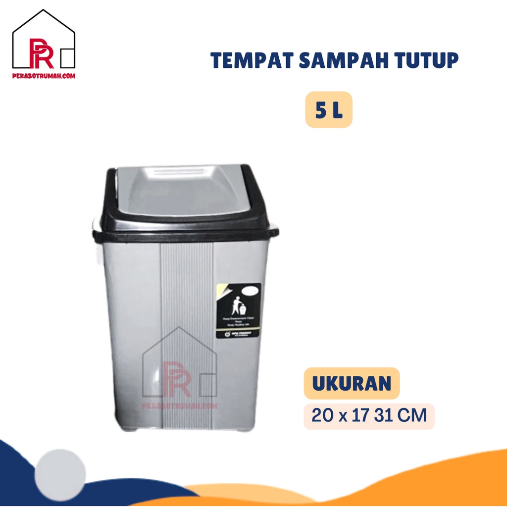 Tempat Sampah Tutup Goyang - MKW / Tempat Sampah Indoor Outdoor / Tong Sampah Tutup