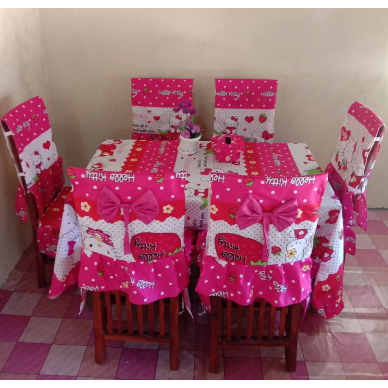 SET SARUNG KURSI MEJA MAKAN / TAPLAK MEJA MAKAN