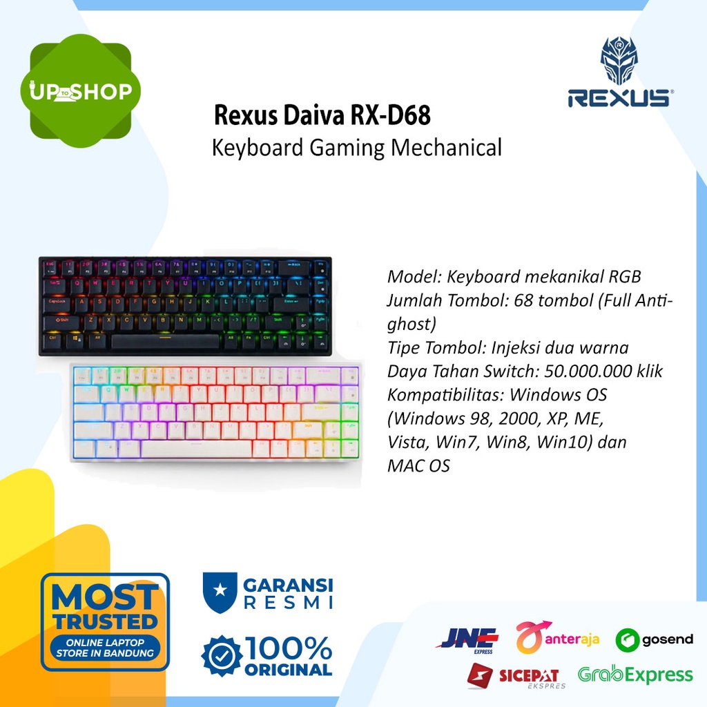 Rexus Keyboard Gaming Mechanical Daiva RX-D68