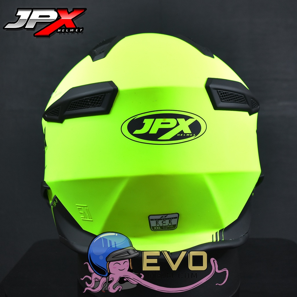 HELM JPX MOTOCROSS_JPX MX 726R - FLUO YELLOW DOFF (ONGKIR 2 KG)