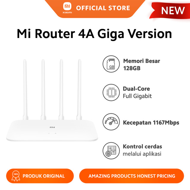 Xiaomi Mi Router 4A Dual-Core Full Gigabit 4 Antena