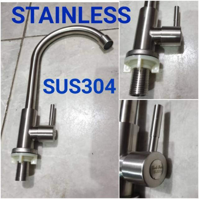 Kran angsa meja/ kran cuci piring stainless 304 anti karat