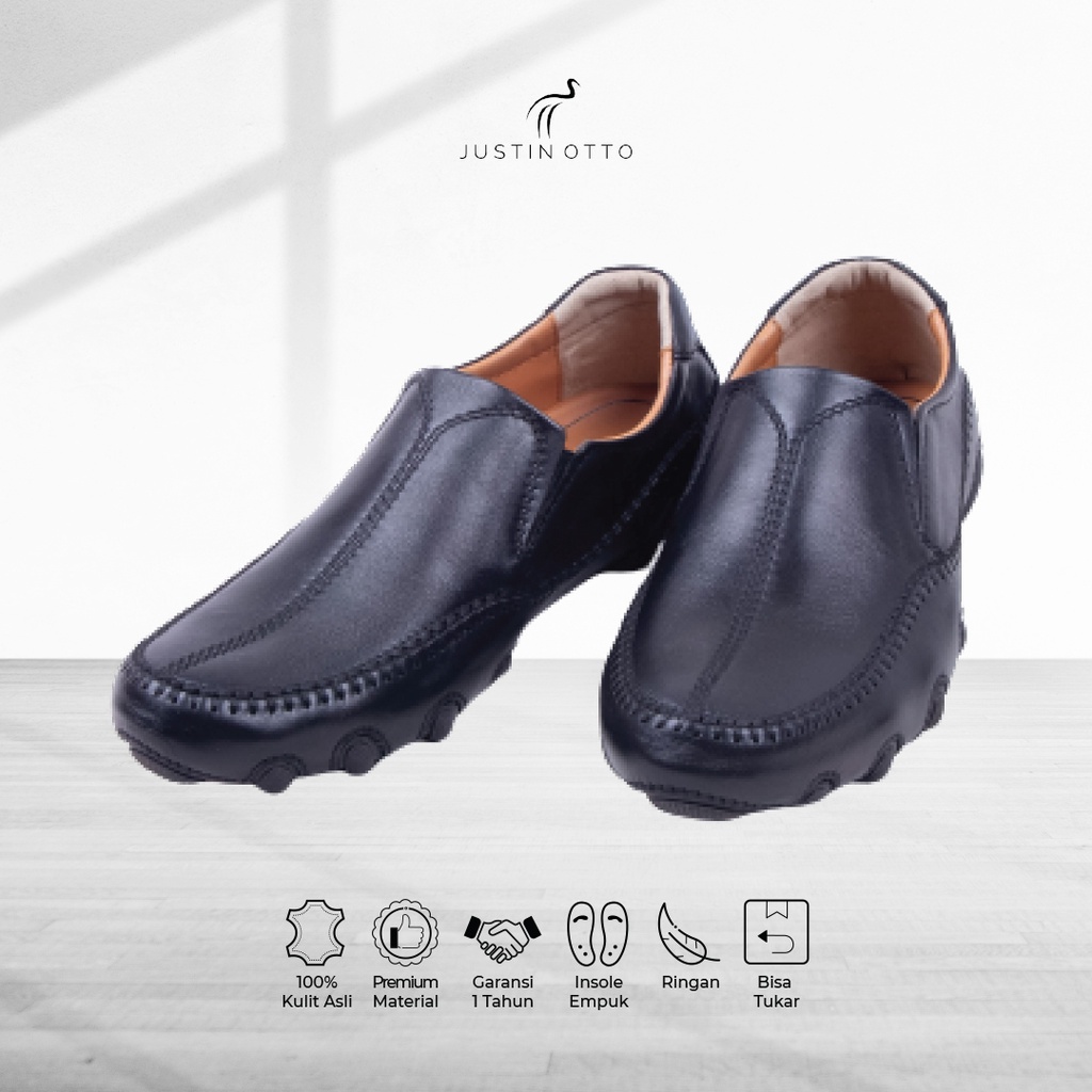 Justin Otto Official Sepatu Loafers Pria Moccassin Hummer 05 Casual Kekinian Terlaris